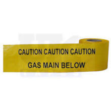 365m Roll Warning Tape Yellow 'Gas'