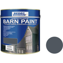 Bedec Satin Barn Paint 2.5L Battleship Grey