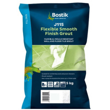 BOSTIK J115 PROFESSIONAL SMOOTH FINISH FLEXIBLE WALL & FLOOR GROUT GREY WHITE 5kg 30615326