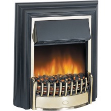 DIMPLEX 143086 CHERITON TRADITIONAL F/S LED FLAME 2kw ELECTRIC FIRE 194 x 682mm BLACK