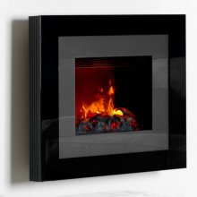 DIMPLEX 143393 REDWAY WALL MOUNTED REMOTE CONTROL ELECTRIC FIRE 181 x 690mm BLACK