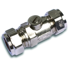 Embrass EP Isolating Valve Chrome Plated 15mm WRAS