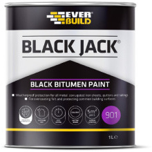EVERBUILD BLACK JACK BITUMEN PAINT 1l BLACK 90101