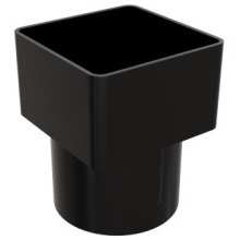 FREEFLOW SQUARE TO ROUND PIPE ADAPTOR BLACK FRS531BL