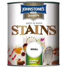 JOHNSTONES STAIN BLOCK PAINT WHITE 750ml 307957