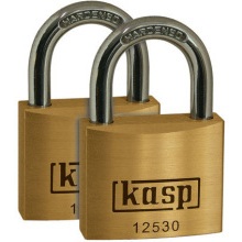 KASP K12530D2 PREMIUM BRASS PADLOCK 30mm TWIN