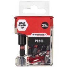 Milwaukee 4932479857 Shockwave Impact Rated Screwdriver Bits x25 + Impact Rated Magnetic Bit Holder