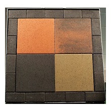 MONAPAVE SMOOTH SLAB 450 x 450 x 50mm MS008 TERRACOTTA RED