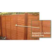 Nwp Tanalised Brown Heavy Duty Waney 6 X 6 Fence Panel