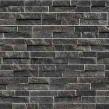 Pavestone Porcelain Rock Stack Cladding 385 X 75Mm (Per Tile) Black 06073011