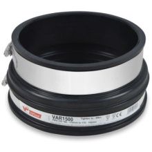VIP VAR1500 BAND SEAL ADAPTOR COUPLING TWIN WALL PLASTIC TO CLAY 160 - 170mm TO 170 - 192mm