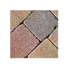 Wyresdale Abbey Sett Tumbled Paving 160 X 160 X 50Mm Orchid Flame