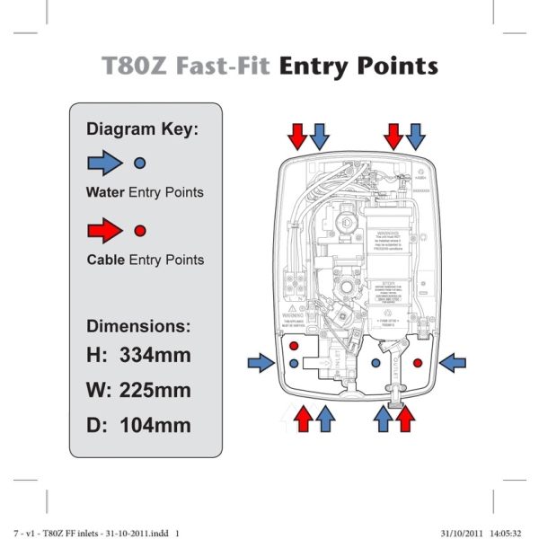 Triton T80z Fast-Fit 8.5kW Shower