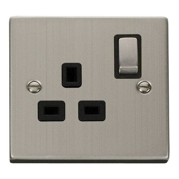 	Click VPSS535BK 1 Gang 13A DP ‘Ingot’ Switched Socket Outlet | Electricbase
