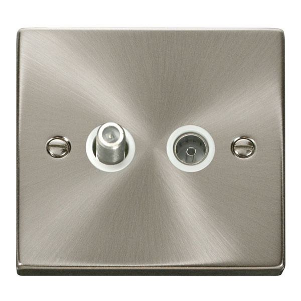 Click VPSC170WH 1 Gang Satellite & Coaxial Socket Outlet