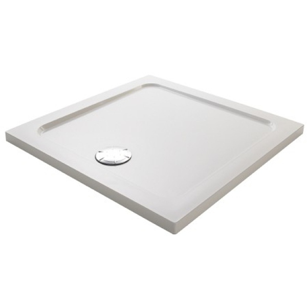Mira Flight Safe Square Low Shower Tray 1000mm White