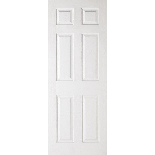 LPD White Moulded Textured 6P Door 2040x826mm