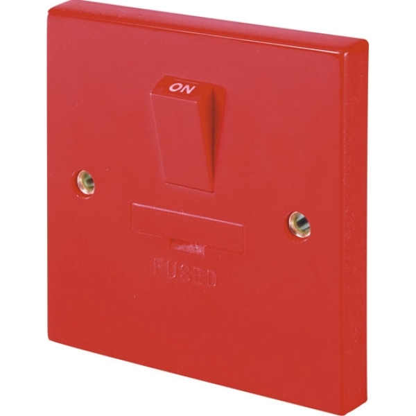 3AClick Scolmore WA056RD  3A  Fused Connection Unit  DP Switched  Red