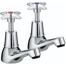 5412 Cross Top Basin Taps Chrome Plated