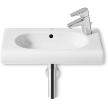 Roca Meridian Compact Wall Mounted Basin 1 Tap Hole White 550mm Right Handed