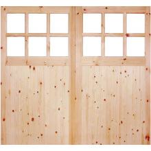 66 High X 70 Wide Redwood 301 Glazed Garage Door