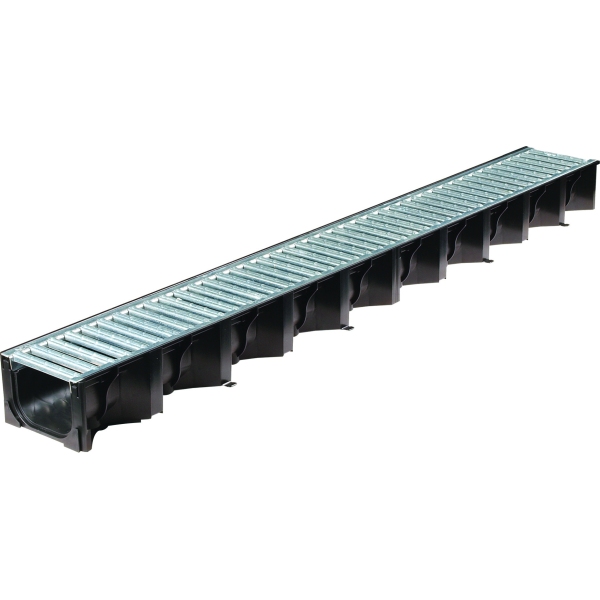 Aco HexDrain Channel with Grate 1mtr Galvanised