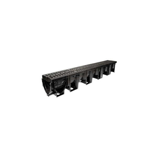 ACO HexDrain Pro 100 Channel with black composite grating 1m