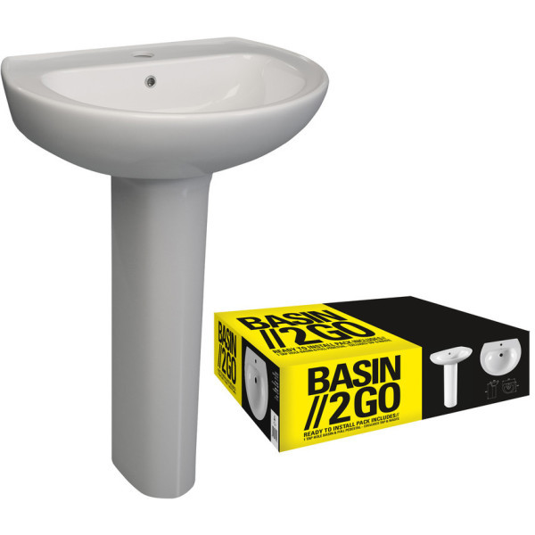 Basin 2 Go 2TH Basin & Pedestal Pack