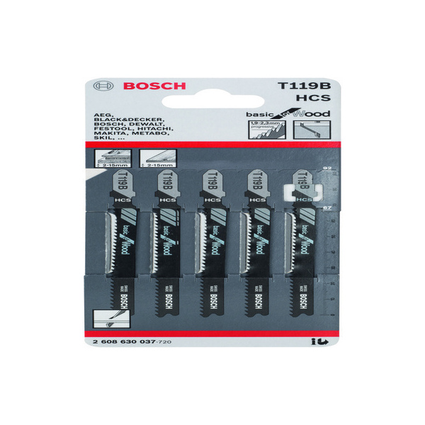 Bosch Pk/5 T119B Jigsaw Blade 2608 630 037 T