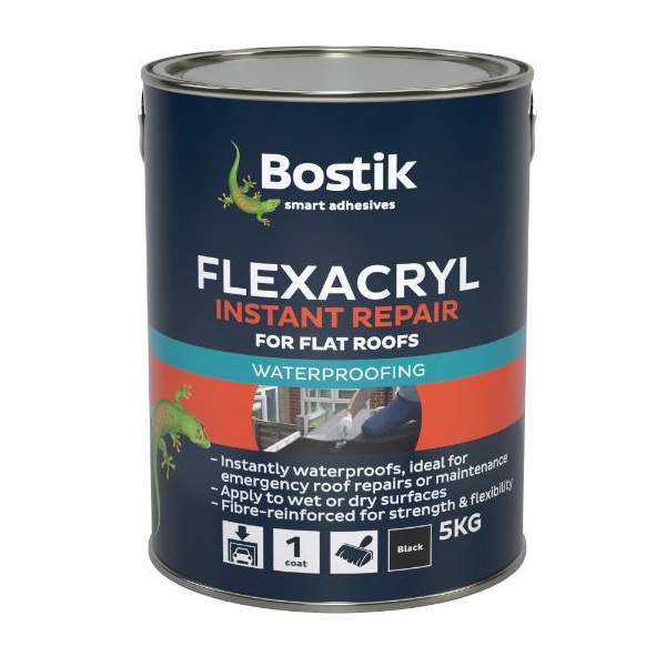 Bostik Flexacryl Instant Repair Waterproof Compound Black 2.5kg
