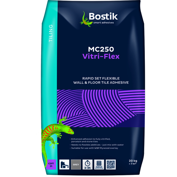 Bostik MC250 Vitri-Flex Tile Adhesive Grey 20kg