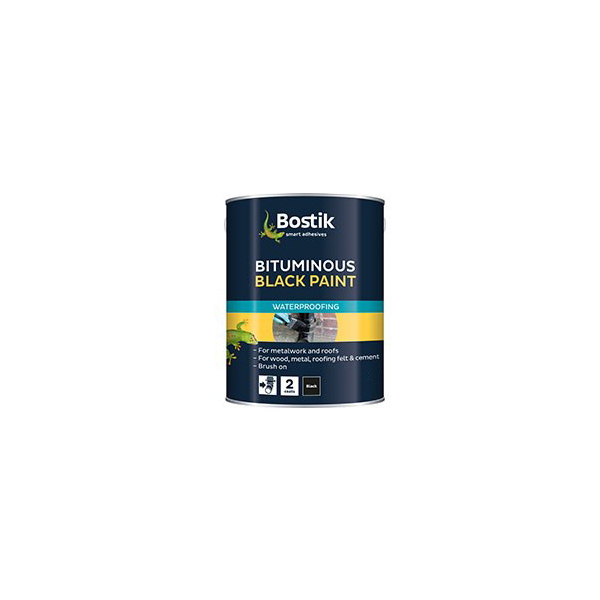 Bostik Waterproof Bitumen Paint Black 1L