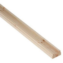 BR3.632P PINE 3.6m HEAVY DUTY BASERAIL 32mm GROOVE