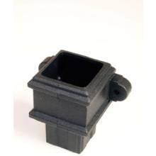 BRETT CAST IRON STYLE BR506LCI SQUARE DOWNPIPE PIPE COUPLER WITH LUGS 65mm BLACK