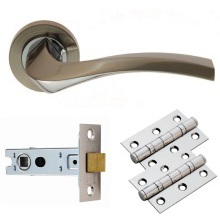 Carlisle Brass Sines Lever on Rose Latch Pack Satin Nickel/Chrome Plated