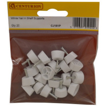 CENTURION CJ151P DIAMETER WHITE NAIL IN SHELF SUPPORT 15mm