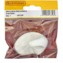 CENTURION HE132P LARGE SELF ADHESIVE OVAL WHITE HOOK