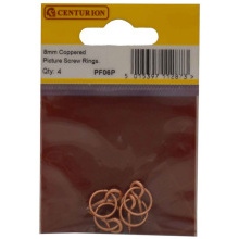 CENTURION PF06P PACK OF 4 PICTURE SCREW RINGS 8mm COPPERED