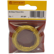 CENTURION PF19P ROLL OF PICTURE WIRE WITH 9kg BREAKING STRENGTH 6m BRASS