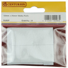 CENTURION SU02P PACK OF 2 DOUBLE SIDED STICKY PADS 12 x 25mm