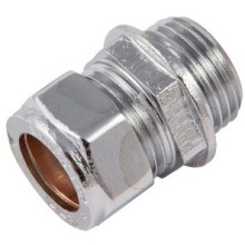 CHROME PLATED COMPRESSION COUPLING FEMALE IRON 15mm x 1/2" 35909