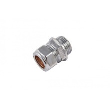 CHROME PLATED COMPRESSION COUPLING MALE IRON 15mm x 1/2" 35907