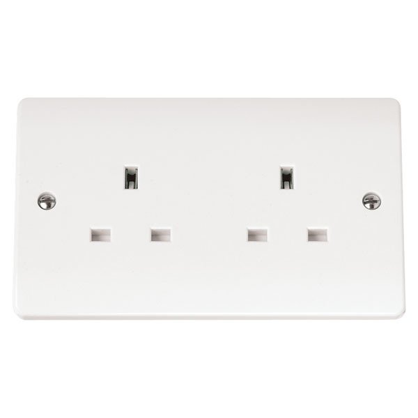 Click CMA032 13A 2 Gang Unswitched Socket Outlet