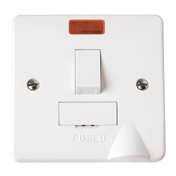Click CMA052 13A Fused Connection Unit DP Switched With Flex Outlet Neon