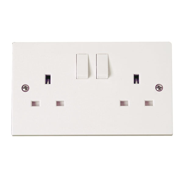 Click PRW606 2 Gang 13A Switched Socket Outlet