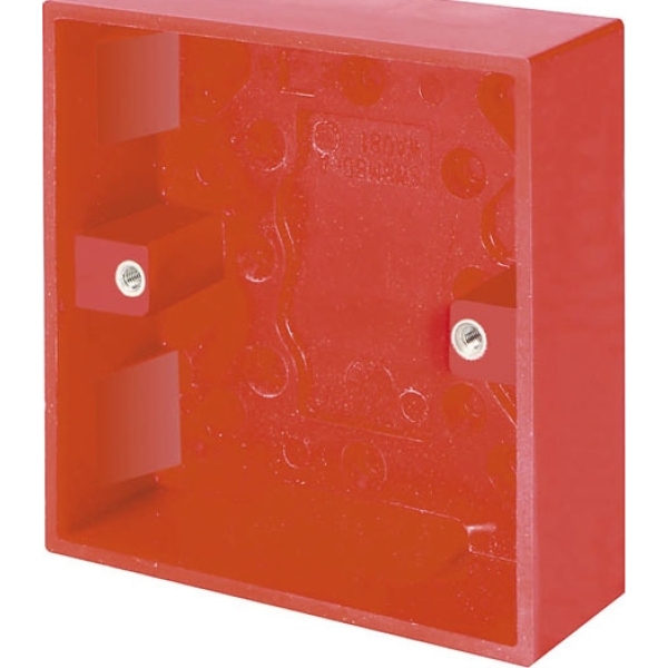 Click Scolmore WA081RD 1 Gang 25mm Deep Surface Pattress Box - Red