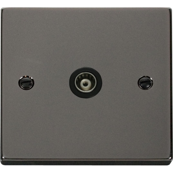 Click VPBN158BK Single Isolated Coaxial Socket Outlet