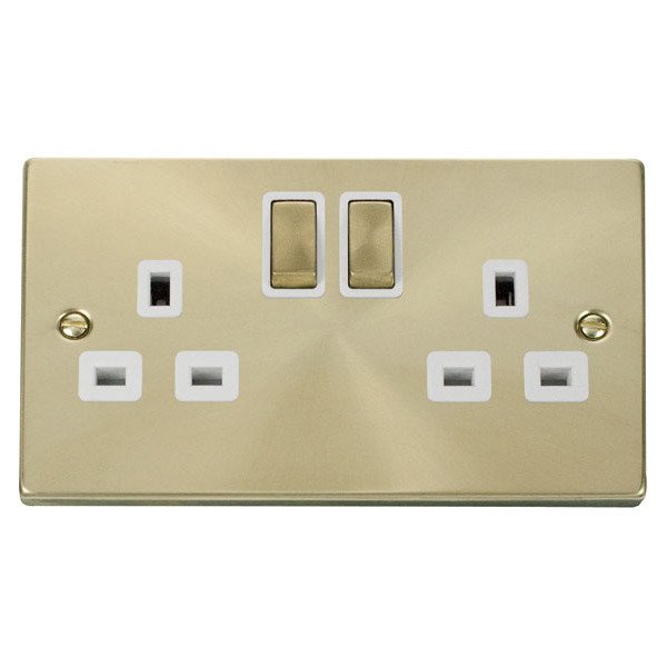 Click VPSB536WH 2 Gang 13A DP ‘Ingot’ Switched Socket Outlet