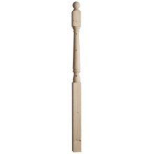 CMP1520P 82 x 1520mm PINE COMPLETE NEWEL WITH BALL CAP