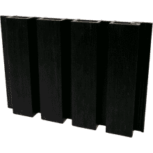 Complete Composite Slatted Cladding 2500 x 220 x 26mm Midnight Black